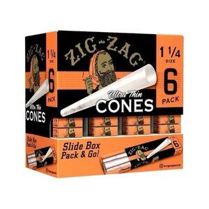 Zig Zag Promo Display (36 Pack Per Display) 6 Cones Per Pack. 216 Cones